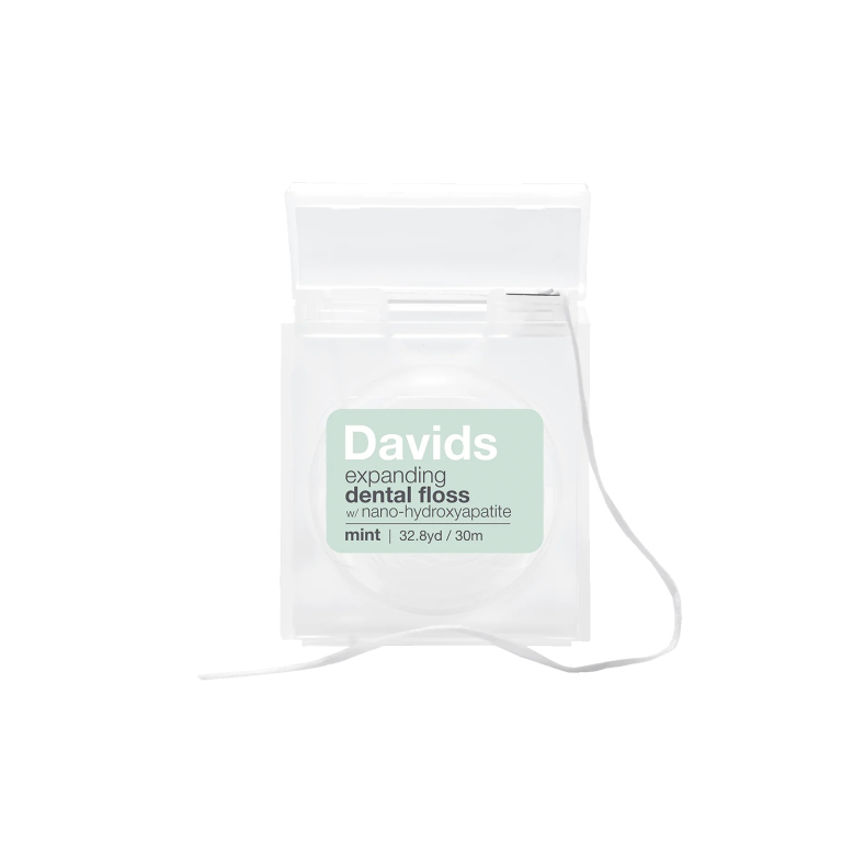 Davids Natural Toothpaste Expanding Dental Floss Refillable Dispenser / Mint Product Image
