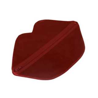 Claflin, Thayer & Co Large Zip Lips Red Suede / Red Zip Product Image